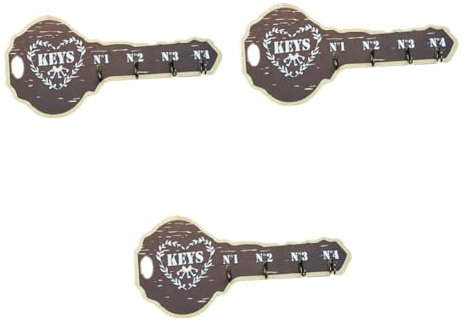 Garneck 3 Stk anschließen Retro-Kleiderhaken Kleiderbügel für schwere Beanspruchung Schlüsselanhänger Schlüssel Schlüsselhalter Schlüsselaufhänger für zu Hause Haushalt Schlüsselhaken