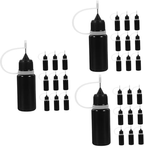Beavorty 30 Pièces mise en bouteille bricolage flacon à pointe fine bouteille d'application de colle flacon applicateur de colle petites bouteilles de colle précision bouteille de colle