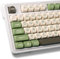 UKVEY PBT Double-Shot Tastenkappen-Set für mechanische Tastatur, MOA-Profil, gemütliches Stimmungsdesign, kompatibel mit MX-Clone-Schaltern, 130-teilig, Braun / Grün