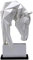 Generic Weiß Geometrische Skulptur Pferdekopf Kunst Tier Dekoration Büro Geschenk Harz 8688328005