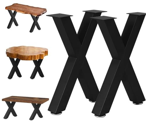16 Pieds De Table en MéTal X Forme Pieds de Meubles 2 Pcs, 40CM Haut Pieds Banc, Pieds Table Basse, Diy Pied Table Industriel En Fer Pour Bureau, Table De Bout Thé, Bureaux Tables De Nuit Chaises