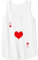 Damen Herz Ass Kostüm Spielkarte Kartenspiel Poker Skat Karneval Tank Top