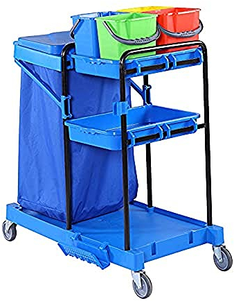 Janitor Cart Multifunktionaler Haushaltswagen auf Rädern für Haushalt & Gewerbe – Mini-Reinigungswagen (120 l)