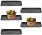 CAKEEYUM 5 PCS Rectangular Black Plastic Plant Trays, Heavy Duty, Leakproof, Indoor/Outdoor, 15.9*5.9*0.7inch