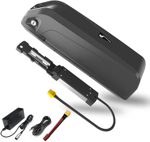 Batería Ebike 48V 13AH, Hailong Batería Bicicleta Electrica Litio para Motor 1000W 980W 750W 500W 350W 250W, con Bolsa Impermeable, con Puerto USB, Cargador y Célula Grado A (HL03-48V13AH)