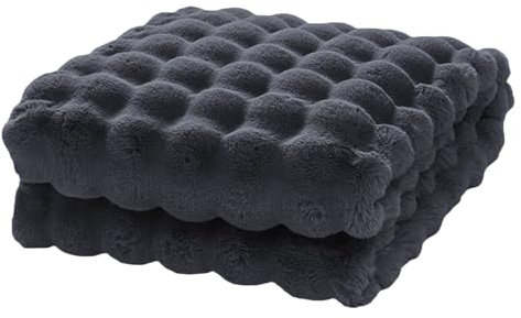 Boqingzhu Kuscheldecke Grau Dunkelgrau Anthrazit 150×200cm Flauschig Warm Weich Dick Sofadecke Couchdecke Wohnzimmer Decke Plüschdecke