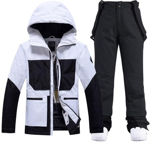 HOTIAN Damen Ski Jacke und Hosen 2 Teilig Set Skianzug Damen Wasserdicht Winddicht Winter Outdoor Warme Skifahren Skibekleidung damen set