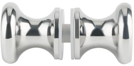 Mooche Shower Glass Door Handle, Double-Sided Glass Door knobs, SUS304 Stainless Steel Shower 30MM×27MM Door Handle, Suitable for Shower Doors Cabinet Door Chrome