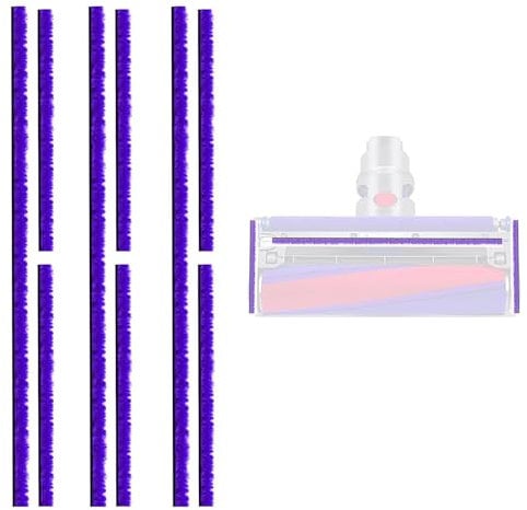 9 Pack Vacuum Brush Roll Replacement Kit, Multi Size Hypoallergenic Plush Strips (1L+2S Per Set) for Dyson/Shark/Bissell, No Tools Installation Pet Hair Cleaner Attachments (3 Sets)