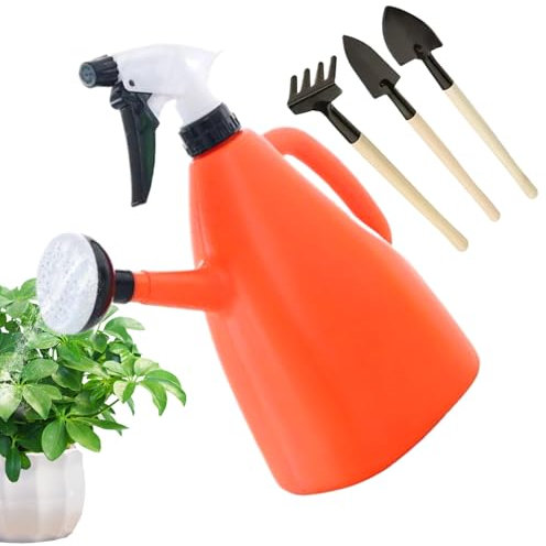 – Aspersor – Botella de spray ajustable de 1 litro para plantas y flores – Herramienta de jardinería para patio, césped, patio, granja, entrada, botella de mano multiusos para riego interior