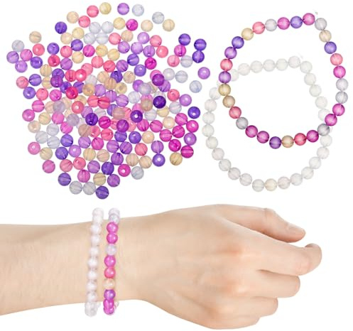 MOKKHNB 1000 Stück UV Perlen Farbwechsel bei Sonne Farbwechselnde Kunststoffperlen Sicher für Haut Kompakt für Party Play Activities und Armbandherstellung Zufällige Farbe