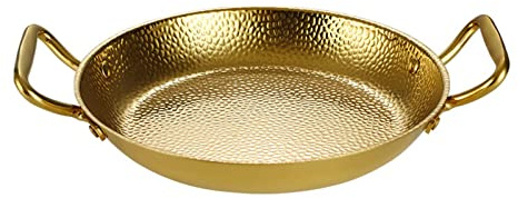 Paella-Pfanne aus Edelstahl, Antihaft-Pfanne mit Doppelgriffen für Zuhause und Restaurant