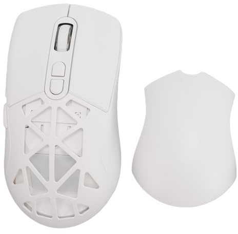 Saluaqui Wireless Gaming Mouse with Dual Mode 2.4GHz 5.1 Connectivity, Rechargeable RGB Backlight, Portable for PC Laptop, White (White)