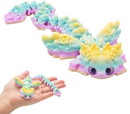 TaimeiMao 3D Gedrucktes Axolotl, Axolotl Spielzeug | Flexibles Bewegliche axolotl Fidget Toy, 3D Gedruckte Tiere, Geschenke Spielzeug
