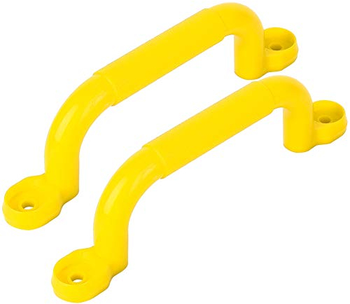 Klettergerüst Griffe, Kunststoff Kinder kinderspielplatz Sicherheit rutschfeste Griff schaukel Spielzeug zubehör(Gelb)