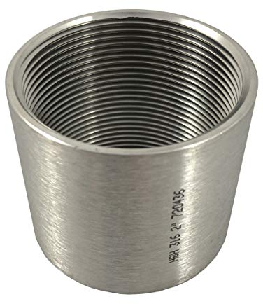 Edelstahl Gewindemuffe Gewindefitting Muffe IG V4A Innengewinde (4 Zoll)