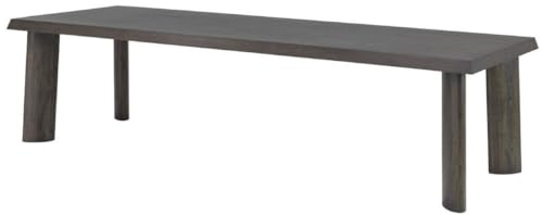 Casa Padrino Luxus Esstisch Mokkafarben 300 x 110 x H. 76 cm - Massivholz Küchentisch - Rechteckiger Esszimmertisch - Luxus Esszimmer Möbel