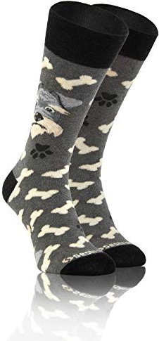 sesto senso Lustige Baumwolle Socken Damen Herren Bunte Ungleiche Funny Socks Tiere Dog Hündchen 43-46 Hund