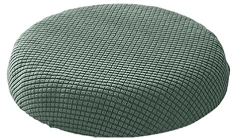IMIKEYA Hocker Bezug Runde 30cm-40 cm Durchmesser rund Barhocker Bezug Stretch Hockerbezug rund grün Waschbar Hocker Bezug staubdicht Stuhlbezug für Home Bar Büro