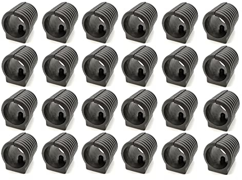 LEZED Patins de Serrage de Tube de Chaise en Plastique Chaise en Plastique pour Pieds de Chaise en Forme de U Patins pour Pieds de Chaise à Attaches pour tubes ronds 24 pièces (19mm)