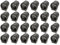 LEZED Klemmschalengleiter Kunststoffgleiter Stuhlgleiter Kunststoff Stuhlgleiter Freischwinger Ersatzteile für Gartenmöbel Freischwinger Stuhlgleiter Bodenschongleiter Möbelgleiter 24 Stück (19mm)