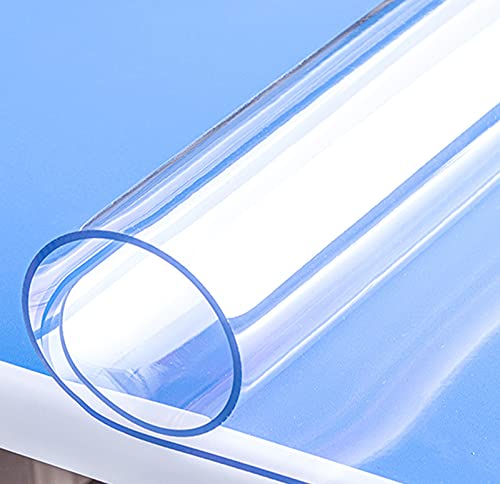 GSPURS PVC Protector Mesa, Mantel Transparente Rectangular Impermeable para Ordenador, Comedor, Suelo de Madera, Esterilla, Mesa de Café (Color: 1mm, Tamaño: 40x40cm)