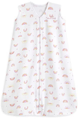 Halo Baby Schlafsack | 0,5 Tog Sleepsack | 100% Baumwoll Sonnenschein Regenbogen für Neugeborene | Einfacher Zip -Zugriff von Windelwechsel | Lullaby Trust Partners, Unisex, Boys & Girls, 18-36 Monate