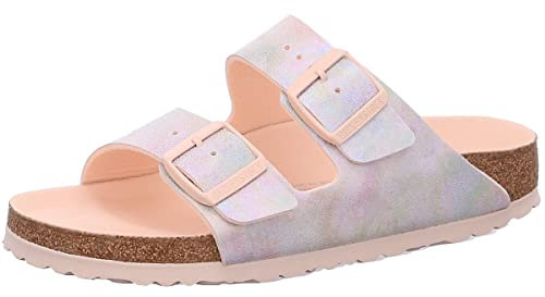 Birkenstock - Sandalo da donna Arizona Birkoflor, calzata stretta, Rosa, 38 EU