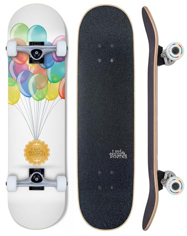 Little Boards Skateboard Kinder ab 3 Jahre - Komplettboard für Anfänger 3-11 Jahre, hochwertiges Kinderskateboard aus 7-Lagen Ahorn, ABEC 5 Kugellager, rutschfestes Griptape