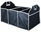 Parence.- Organizador Baúl Plegable/Bolsa Coche con 3 Compartimentos y Asas - Papelera Transportable de Gran Capacidad - Poliéster - Color Negro