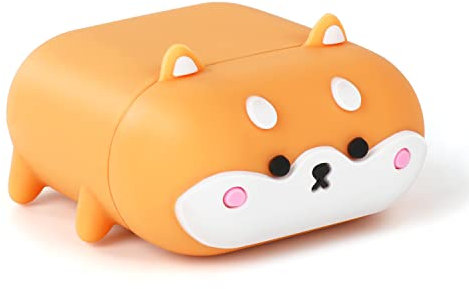 Mouzor Cute Airpods 1 & 2 Case, Corgi Dog Funny 3D Animal Cartoon Puppy Shaped Full Protection Shockproof Soft Silicone Charging Cases Cover for Airpods 1st generation, 2nd generation