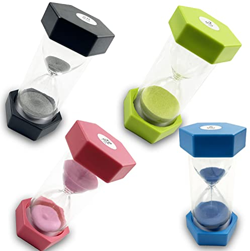 Sablier pour Enfants, Minuterie de Cuisine, Coloré Sablier Sable Horloge Minuteur, Sablier Time Timer, Cuisine Bureau A Domicile Deco, 3、5、20、30 Minutes…