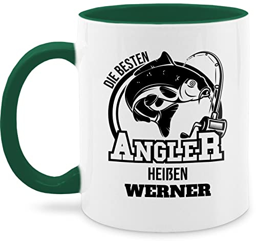 Tasse Tassen 325ml - Angeln - Angler Geschenk - 325 ml - Dunkelgrün - angel fischen carp angler+tasse fisch fishing angelzubehör karpfen fischer name angelfan heißen geschenke besten