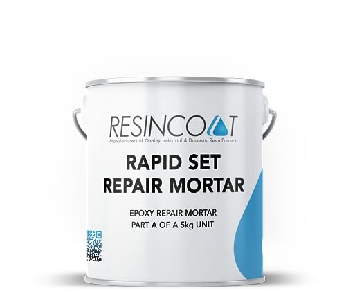 Resincoat Rapid Cure Epoxy Concrete Repair Mortar, Stronger Than Concrete, DIY Friendly, Interior & Exterior Repairs (10Kg, Light Grey)