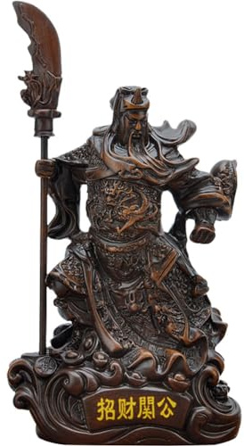 Casiler Chinesische Fengshui -Statue, Guan Gong, Guan Yun Chang, Statue Martial God of Wealth Figuren Home Office Dekoration Glücksgeschenke