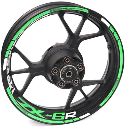 Motorrad Aufkleber Für K&awasaki Für ZX6R Für ZX-6R Für Zx-6r Radaufkleber Motorradaufkleber Felgenaufkleber Felgenaufkleber (Color : 3)