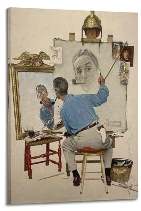 Mioedi Norman Rockwell Künstler-Poster, Leinwand, Wandkunstdruck, Geschenk, Foto, Bild, Gemälde, Raumdekoration, Heimdekoration, 50 x 75 cm