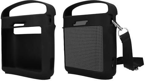 kwmobile Silicone Case Compatible with Bose SoundLink Color II - Case Protective Mini Speaker Cover - Black