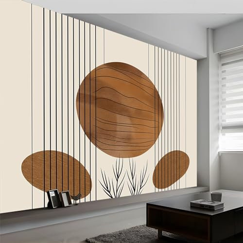 Papier Peint Panoramique Bohème De Style Européen, 400 x 280 cm (WxH) Poster Mural, Crème Peinture Murale pour Salon Chambre Chambre d'enfants restaurant Décoration Murale