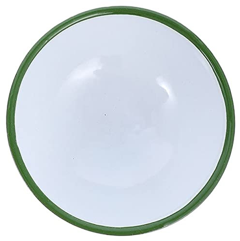 IMIKEYA Enamel Bowl Red Mixing Bowls Vintage Soup Bowls Round Tray Fruit Bowl Salad Serving Bowls Enamel Serving Bowl Asian Noodles Bowls Asian Soup Bowl Dough Mixing Bowl Ramen Bowls