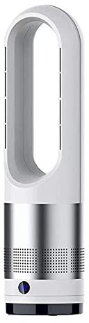 Ventiladores sin aspas Ventilador de torre oscilante de 80 ° para frío y calor con purificador de aire Control remoto Ventilador de pedestal táctil súper silencioso para el dormitorio de la oficina