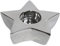 Kerzenhalter in Sternform Stern Silber Weihnachten Teelichthalter elegant schick Keramik d: 12,5cm. 3,5cm hoch