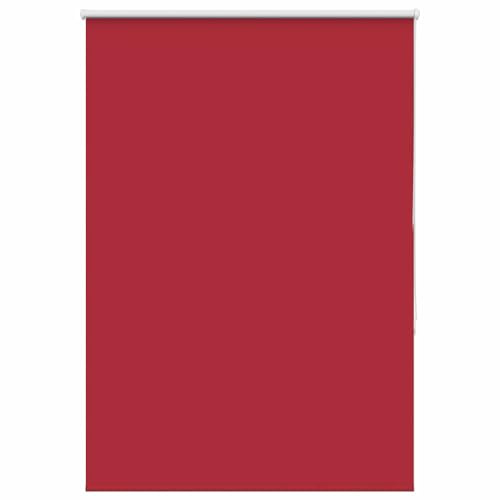 vidaXL Verdunkelungsrollo Rot 100x175cm Stoffbreite 95,7 cm Polyester, Rollo, Klemmfix, Thermorollo, Verdunklungsrollo, Klemmrollo, Fensterrollo