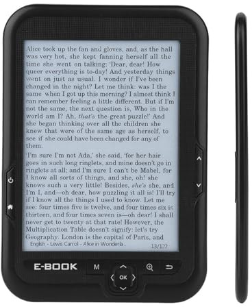 ZASCHMOY EBOOK Reader 300DPI 6 Inch Ereader Display with Contrast Ratio Blue Cover 8GB for Book Lovers (8G)