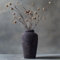 Große rustikale Keramikvase, 27,9 cm, schwarz, Vintage, dekorative Vase, Bauernhaus, hohe schwarze Vase für Heimdekoration, Wohnzimmer, Regaldekoration, Eingangsbereich, Tischdekoration (schwarz)