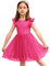 Arshiner Robe pour Filles Robe D'été en Tulle pour Tout-Petits Robe de Fête pour Enfants Robe de Princesse Robe de Soirée Rose 4-5 Ans