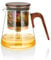 ZENS Magnetic Glass Teapot with Infuser, Magic Loose Leaf Teapot with Magnetic Suction Lid for Mess-Free Herbal Tea Diffusers, Walnut Wood Handle, Tea Lovers Gifts