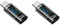 Lioggyet 2X USB C Adapter LED Wattage Display 140W 40Gbps 8K PD3.1 Type C Connector Type C Power Meter Tester Black