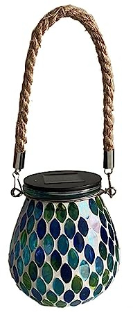 MALSSE Solar-Gartenleuchte, wasserdicht, Mosaik-Design, Lampen, Outdoor, Hof, Gras, Lampe für Garten, Hof, Straßendekoration, solarbetriebene Lampe