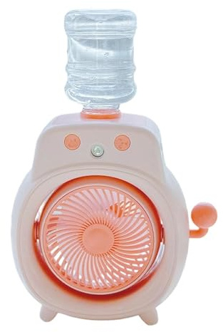 Ventilador nebulizador de agua | Humidificador de mesa recargable USB con pulverizador – Con depósito de agua y ventilador de pulverización, para mesilla de noche, dormitorio, exterior, dormitorio